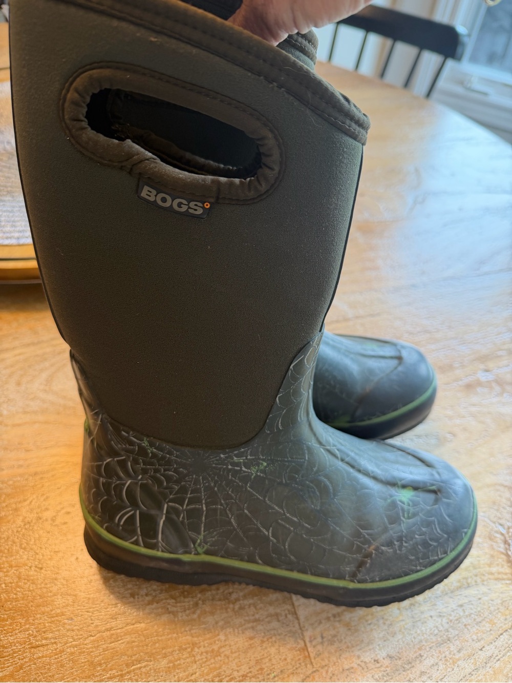Bogs Kids Olive Green Waterproof Pull-On Rain Boots